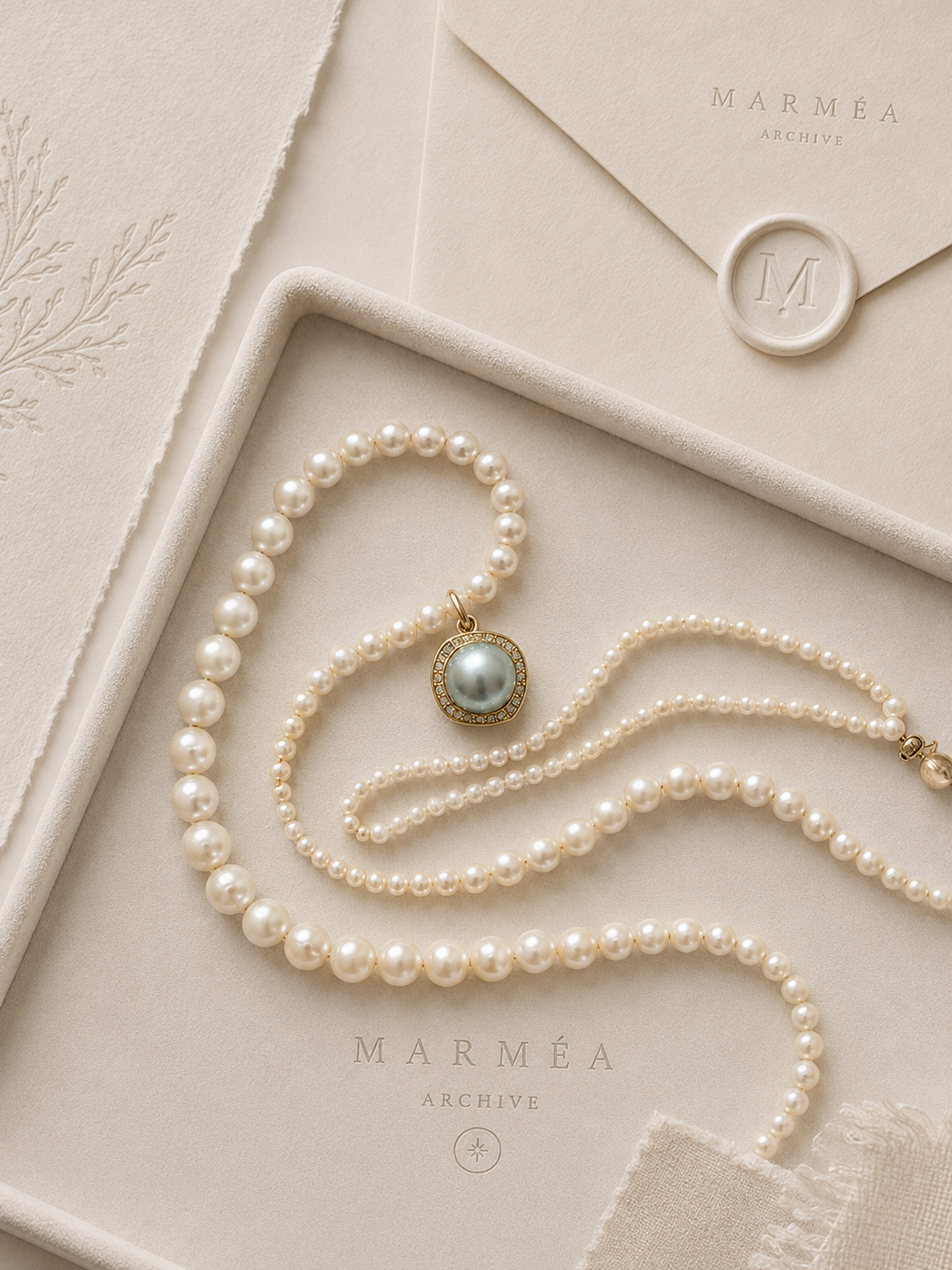 Blue Tahitian Pearl Pendant — view B